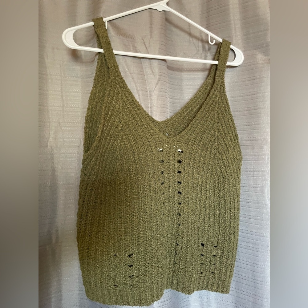 Lovestitch olive green knit tank